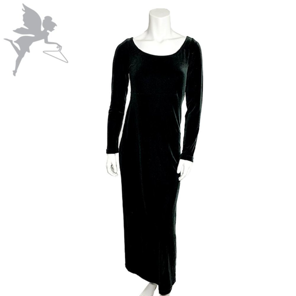 DKNY Y2K Stretch velvet empire waist maxi dress